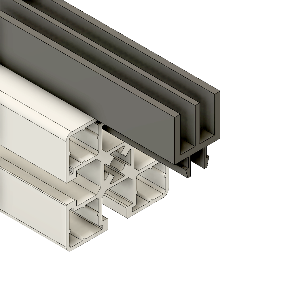61-220-0 MODULAR SOLUTIONS SLIDE PROFILE<br>2 CHANNEL SLIDING DOOR PROFILE 2M
